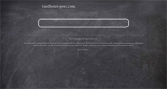 Desktop Screenshot of landhotel-post.com